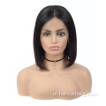 Preto reto 13x6 renda frontal bob peruca Mink para cabelo humano virgem Bob Wigs HD Wig Human Lace Wig